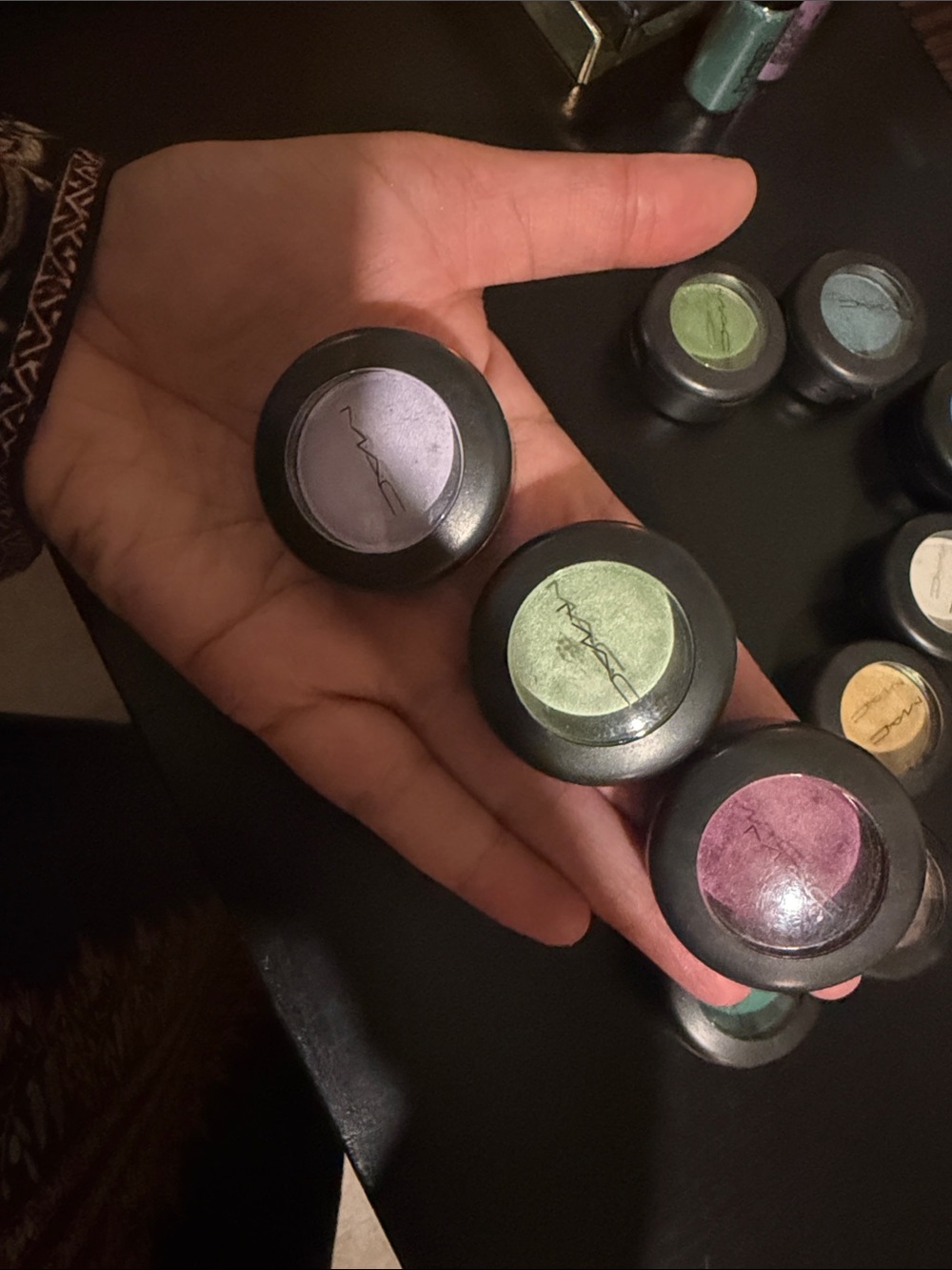 MAC Cosmetics Eyeshadow Trio - Lavender, Green, Plum